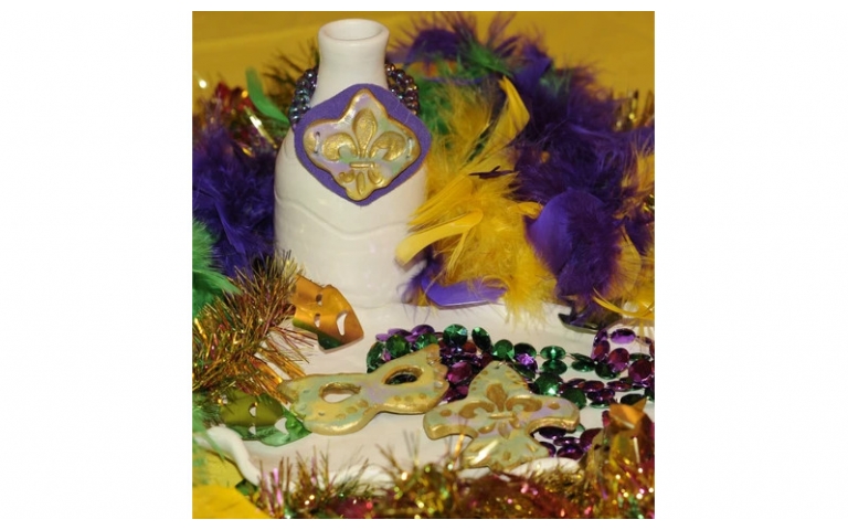 Fleur de Lis Bracelet and Pendant Using Lumina Air Dry Clay